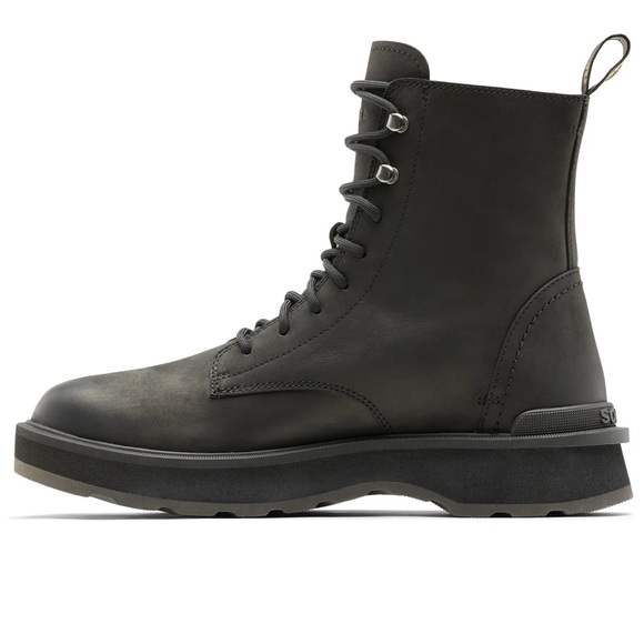 SOREL Hi-Line Waterproof Lace-Up Boot Black Jet Size 8.5 US - Picture 4 of 15